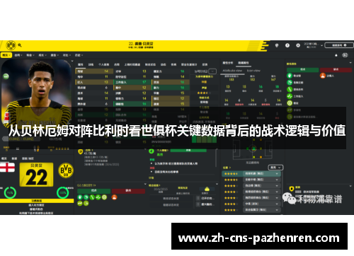 从贝林厄姆对阵比利时看世俱杯关键数据背后的战术逻辑与价值 从贝林厄姆对阵比利时看世俱杯关键数据背后的战术逻辑与价值